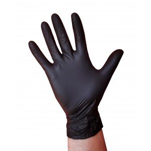 Перчатки нитриловые смотровые Matrix Black Nitrile HT