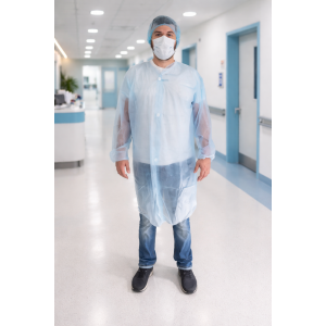 Халат процедурный 25гр./м2, кнопка / липучка
