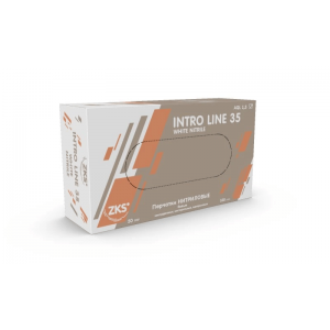 Перчатки нитриловые "INTRO WHITE" 3,5гр. цвет, белый, 50 пар/упаковка Перчатки нитриловые "INTRO WHITE" 3,5гр. цвет, белый, 50 пар/упаковка